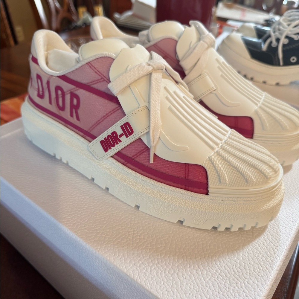 Dior Fuchsia and Cream Sneakers